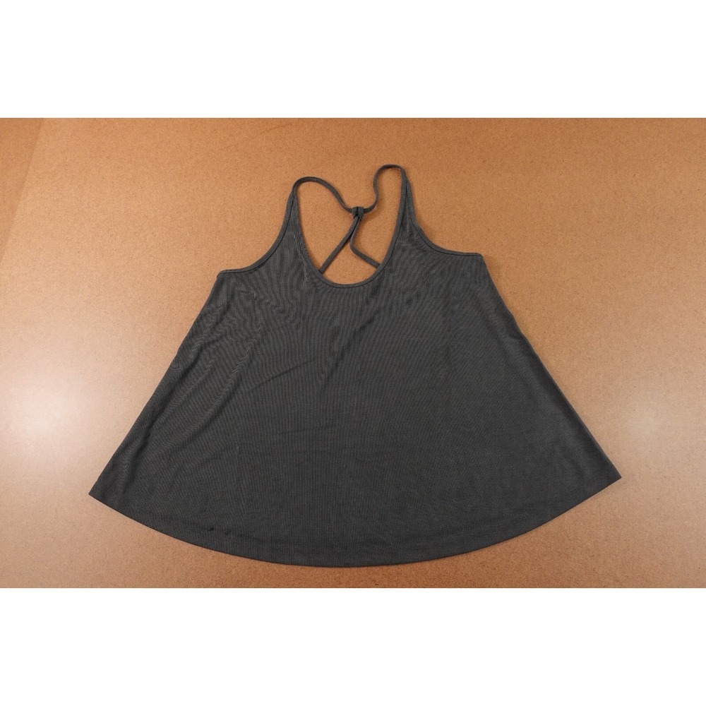 Old Navy Womens Size XS Panther Gray Rib-Knit Strappy Tank Top New